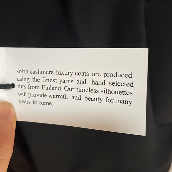 NWT $1798 SOPHIA CASHMERE LUXURY BLACK FOX FUR COAT MOB WIFE 2 (XS) - Picture 6 of 10